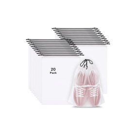 20 Pack Shoe Bags for Travel, 15.7" x 11.8" Clear Travel Shoe Bags for Packing
