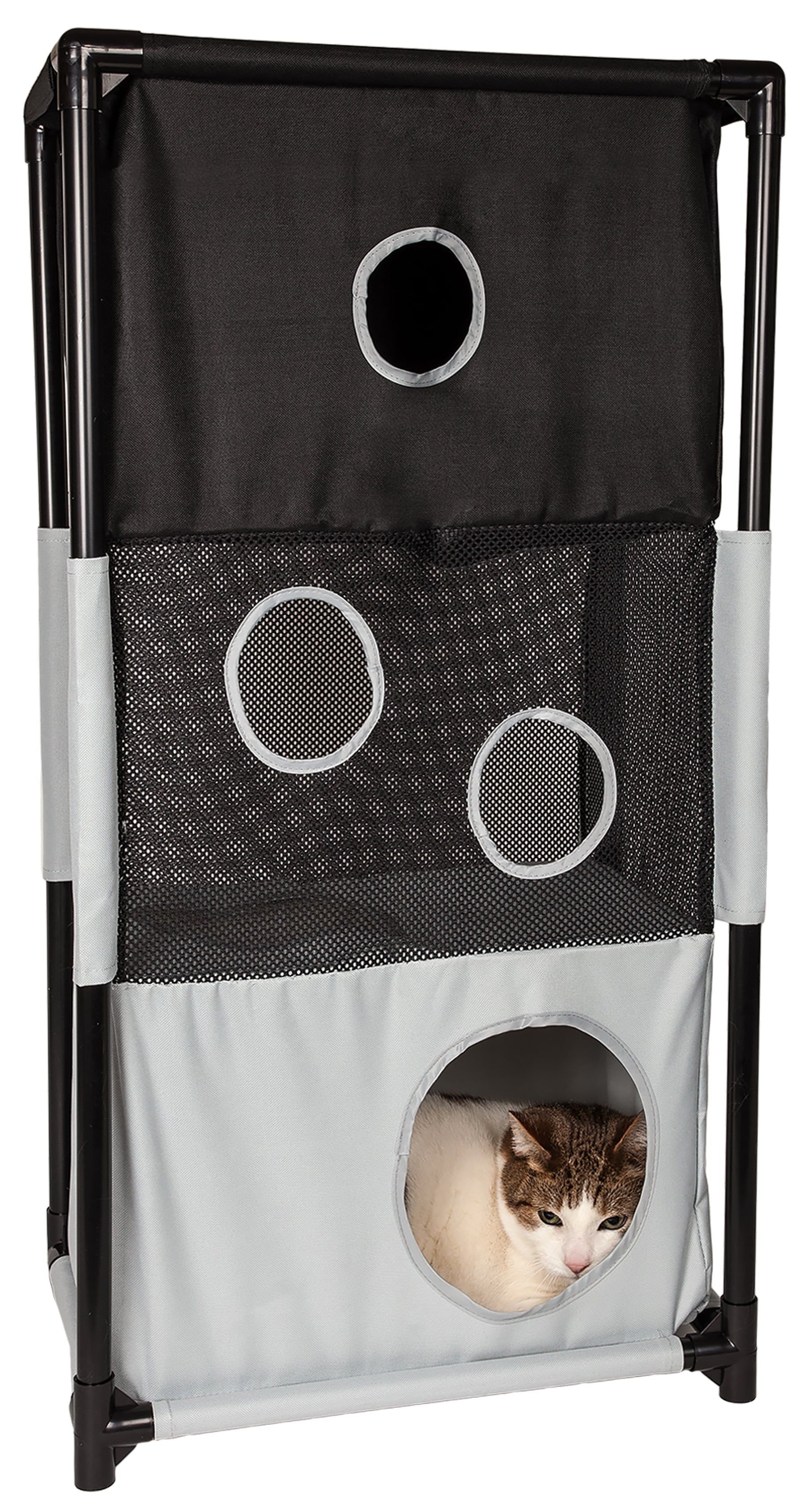 Pet Life Kitty-Square Obstacle Soft Folding Sturdy Play-Active Travel ...